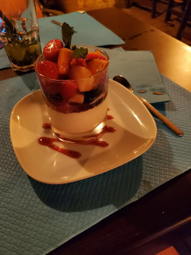 Panna Cotta Maison Fruit Salad